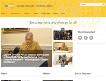 Tablet Screenshot of caribbean.unfpa.org